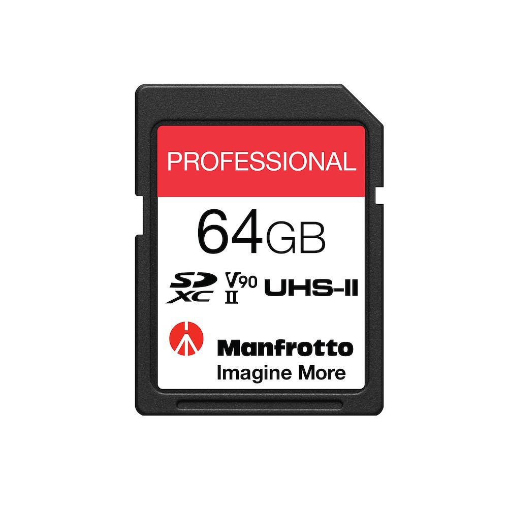 Manfrotto Pro SDXC-Speicherkarte mit 64GB, UHS-II, V90, U3