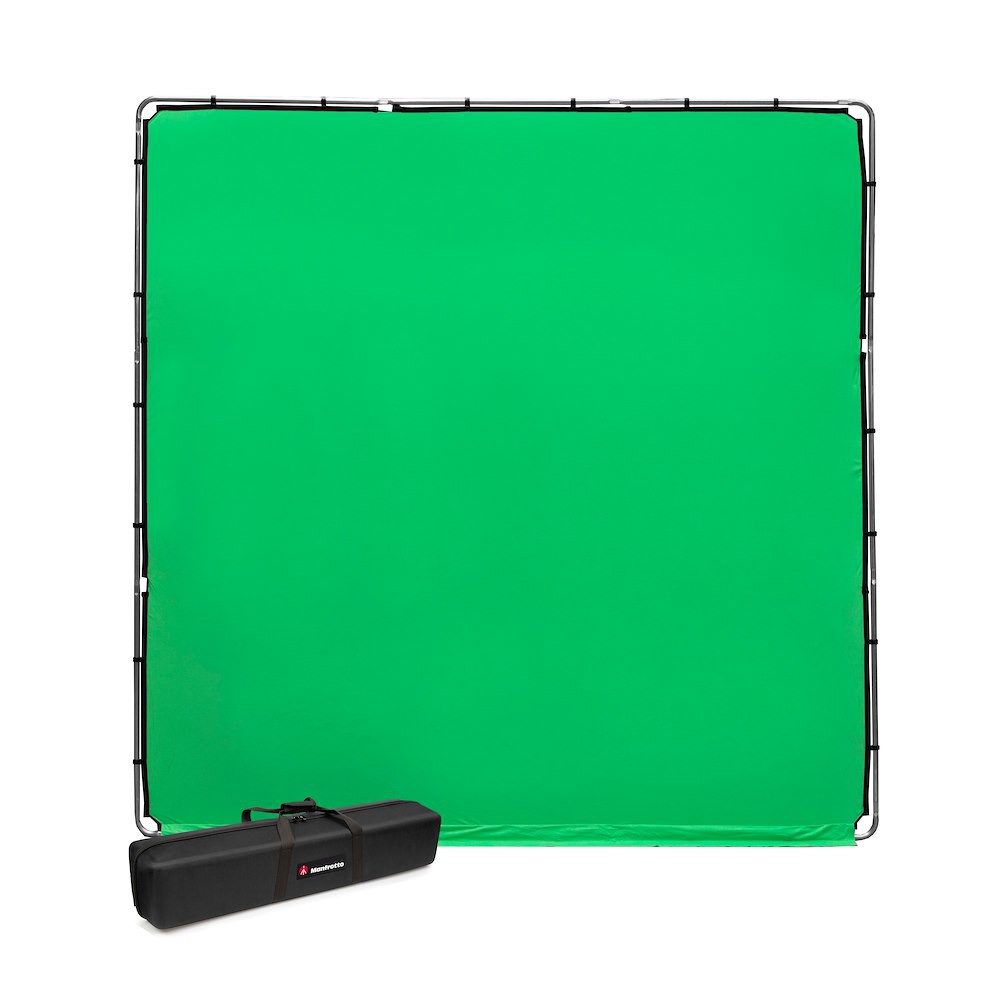 Manfrotto StudioLink Chroma Key Greenscreen-Kit, 3 x 3 m