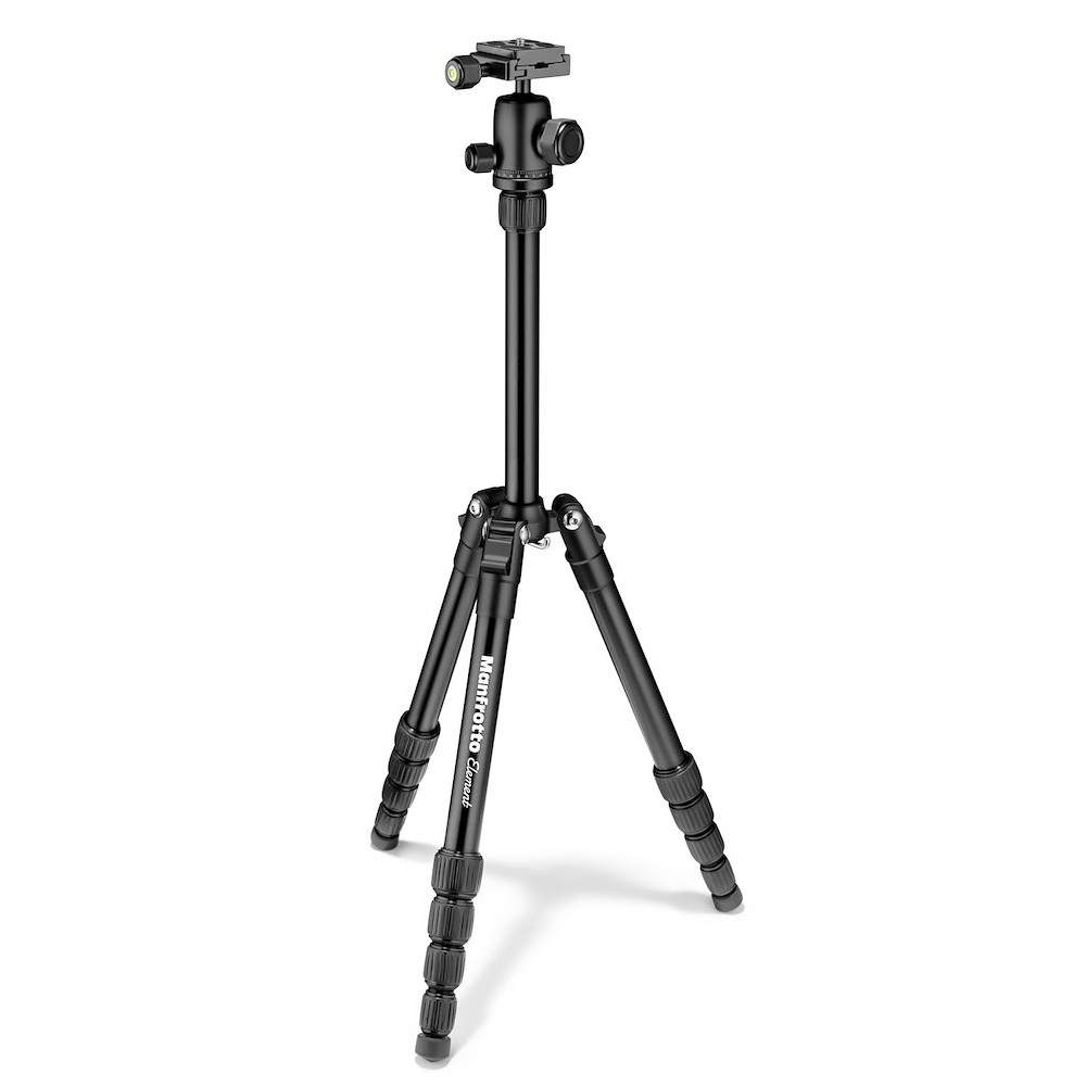 Manfrotto Kleines Element Traveller Alu Stativ mit Kugelkopf, schwarz