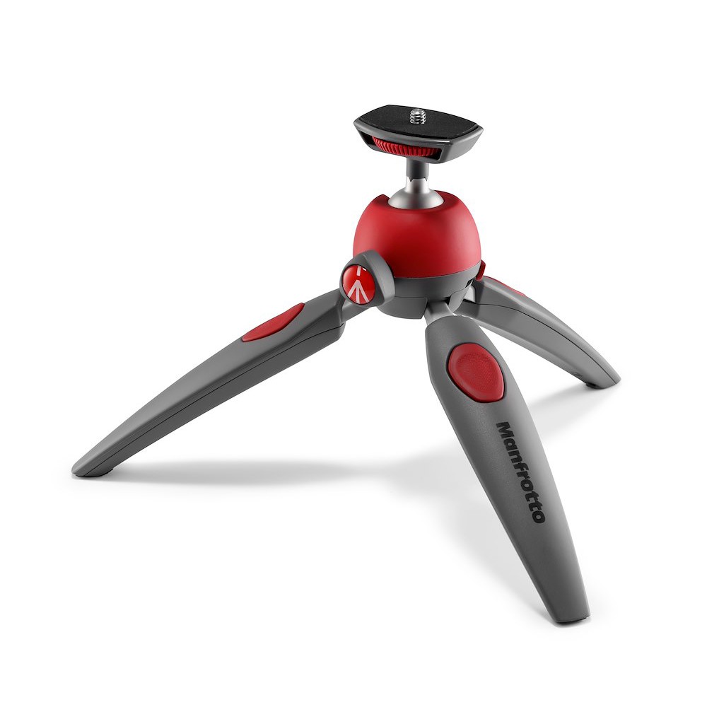 Manfrotto PIXI EVO Mini-Stativ mit 2 Segmenten, rot