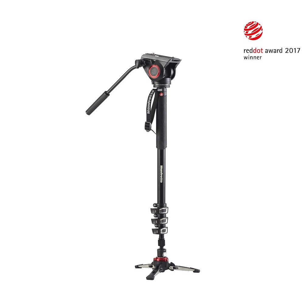 Manfrotto XPRO Video-Einbeinstativ Aluminium mit Kopf, 4 Segmente